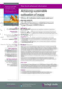 BURLEIGH DODDS SERIES IN AGRICULTURAL SCIENCE  Achieving sustainable cultivation of maize Volume 2: Cultivation techniques, pest and disease control