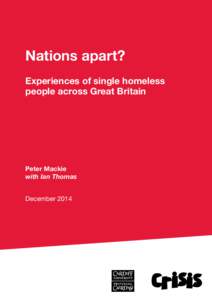 Executive summary Nations apart? Experiences of single homeless