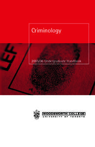 CriminologyUndergraduate Handbook woodsworth college university