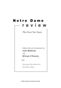 University of Notre Dame / Debra Di Blasi / Literary magazine / Year of birth missing / Indiana / Robert Archambeau / Janet Holmes / St. Joseph County /  Indiana / Geography of Indiana / Notre Dame /  Indiana