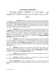 TCAP GUARANTY AGREEMENT THIS TCAP GUARANTY AGREEMENT (the 