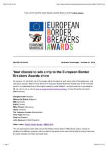 Ebba / Noorderslag / European Border Breakers Award / Groningen / Pop music