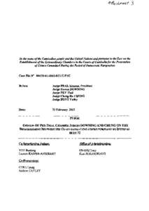 1n the name of the Cambodian people and the United Nations and pursuant /0 the Law On the Establishment ofthe Exiraordinary Chambers in the Courts of Cambodia for the Prosecution of Crimes Committed During the Period ofD