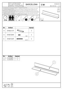 Klacht - Montageaanwijzing SAV - Notice de montage Complaint - Assembly instruction Reklamation - Montageanleitung  BARCELONA