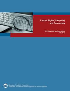 Labour Rights, Inequality and Democracy