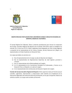 +-  Gobierno Regional de Valparaíso. Consejo Regional. Región de Valparaíso.