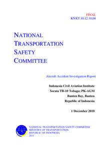 FIN A L KNKTNATIONAL TRANSPORTATION SAFETY