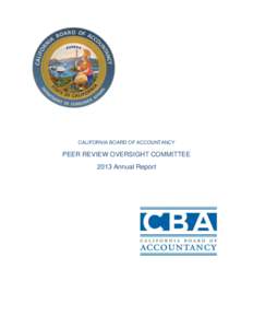 2013 PROC Annual Report - California Board of Accountancy