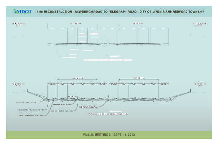 I-96 RECONSTRUCTION - NEWBURGH ROAD TO TELEGRAPH ROAD - CITY OF LIVONIA AND REDFORD TOWNSHIP  PUBLIC MEETING 3 - SEPT. 18, 2013 