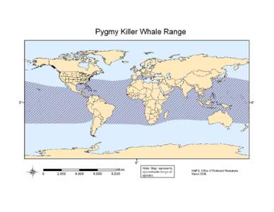 Pygmy Killer Whale Range Map