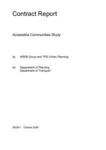 Accessible Communities Study Report October 2009