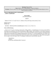 Document: Proposed Rule Source: March 1, 2001, Indiana Register, Volume 24, Number 6 Disclaimer: These documents were created from the files used to produce the official (printed) Indiana Register, however, these documen