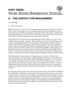 PART THREE:  Rocky Shores Management Strategy E. THE CONTEXT FOR MANAGEMENT 1. Setting a. Ocean Currents