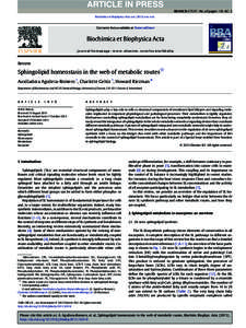 Lipids / Metabolism / Cellular respiration / Metabolic pathways / Signal transduction / Sphingolipid / Lipid signaling / Ceramide / Lipid / Biology / Chemistry / Biochemistry