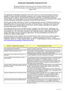 Microsoft Word - Mapping of WCD Strategic Priorities within the Draft HSAP Content - August 2009