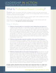 What Is Proficiency-Based Grading? Question: What is the average of 85, 82, 90, two absences, five late arrivals, three tardy homework assignments, a failure to participate in class on four occasions, two note-passing in