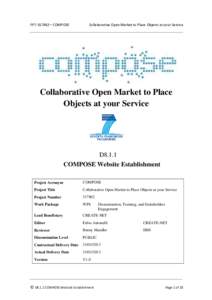 D8.1.1 COMPOSE website Establishment (Jan 2013)