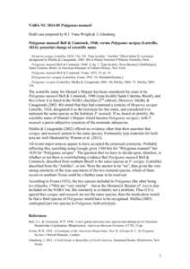 NABA-NC[removed]Polygonus manueli Draft case prepared by R.I. Vane-Wright & J. Glassberg Polygonus manueli Bell & Comstock, 1948, versus Polygonus savigny (Latreille, 1824): potential change of scientific name Hesperia s