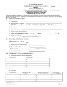 Marks-Roos Yearly Fiscal Status Report