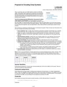 Proposal for Encoding Emoji...