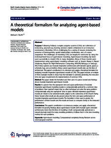 A theoretical formalism for analyzing agent-based models
