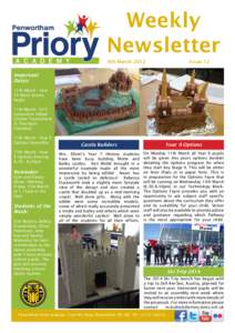 Weekly Newsletter 8th March 2012 Issue 12