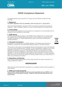 MSD-ENV-PL007  Version: 2.0 WEEE Compliance Statement