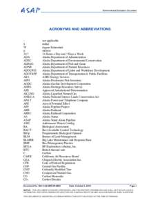 Environmental Evaluation Document  ACRONYMS AND ABBREVIATIONS $ °F µ