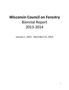 Wisconsin Council on Forestry Biennial Report)