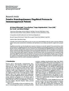 Putative Bronchopulmonary Flagellated Protozoa in Immunosuppressed Patients
