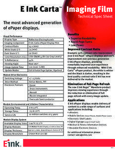 Electronic paper / Electronics / E Ink / Display device / Rollable display / Contrast ratio / Display technology / Electronic engineering / Technology