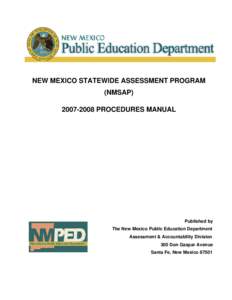 Microsoft Word - New Mexico Statewide Assessment Program[removed]Procedures Manual.doc