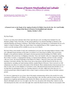 Don Harvey / Parish / Anglican Church of Canada / Anglican Church of Southern Africa / Ruchazie / Christianity / Anglicanism / Christian theology