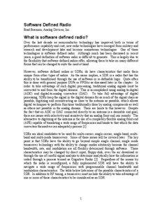 Software Defined Radio Brad Brannon, Analog Devices, Inc.