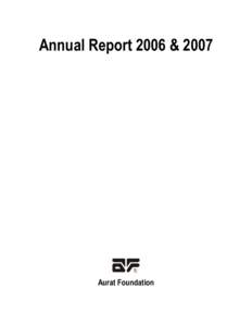 Annual Report 2006 & 2007  Aurat Foundation Report: