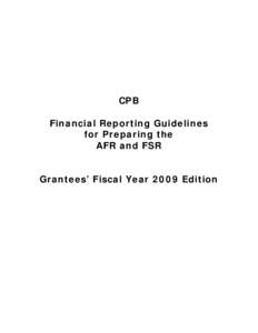 CPB Financial Reporting Guidelines