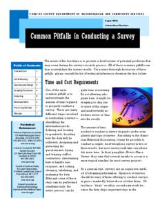 Common Pitfalls in Conducting a Survey