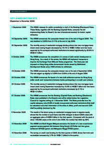 KEY ANNOUNCEMENTS  KEY ANNOUNCEMENTS (September to November[removed]September 2006