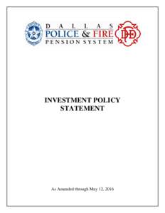 Microsoft Word - Investment Policy StatementFINAL - Website