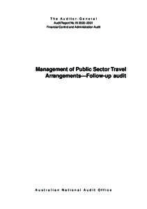 Management of Public Sector Travel Arrangements-Follow-up audit