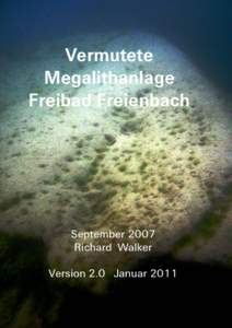Vermutete Megalithanlage Freibad Freienbach September 2007 Richard Walker