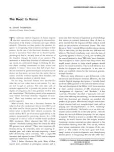 GASTROENTEROLOGY 2006;130:1552–1556  The Road to Rome W. GRANT THOMPSON University of Ottawa, Ottawa, Canada