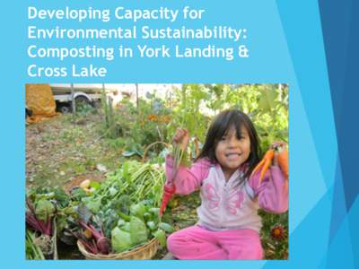 Developing Capacity for Environmental Sustainability: Composting in York Landing & Cross Lake  Who are we?
