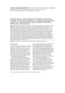 MAGNITUDE OF CANOPY DIEBACK AND IMPLICATIONS FOR CONSERVATION OF SOUTHERN RATA-KAMAHI (METROSIDEROS UMBELLATA - WEINMANNIA RACEMOSA) FORESTS, CENTRAL WESTLAND, NEW ZEALAND