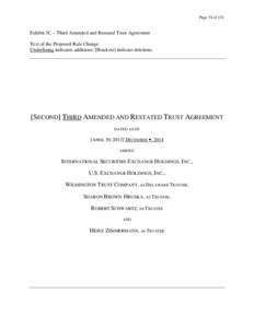 Page 54 of 131  Exhibit 5C – Third Amended and Restated Trust Agreement Text of the Proposed Rule Change Underlining indicates additions; [Brackets] indicate deletions.