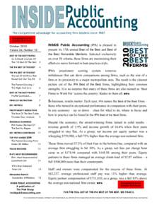 OCTOBERINSIDE PUBLIC ACCOUNTING / 1 Excerpted from the October 2010 issue.