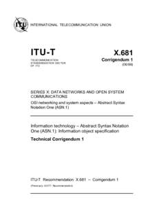 Network architecture / Reference / Abstract Syntax Notation One / X.400 / ITU-T / Common Management Information Protocol / OSI model / Basic Encoding Rules / X.25 / OSI protocols / Computing / ISO standards