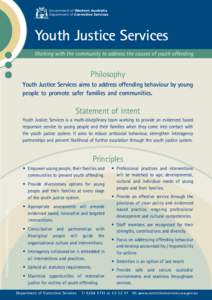 Youth Justice Services - Philosophy