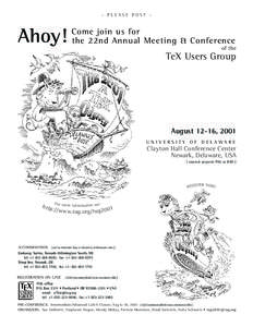 - PLEASE POST -  Ahoy! Come join us for the 22nd Annual Meeting & Conference