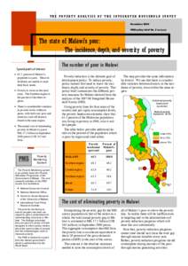 THE POVERTY ANALYSIS OF THE INTEGRATED HOUSEHOLD SURVEY November 2000 PMS policy brief No. 2 (revised) The state of Malawi’s poor: The incidence, depth, and severity of poverty